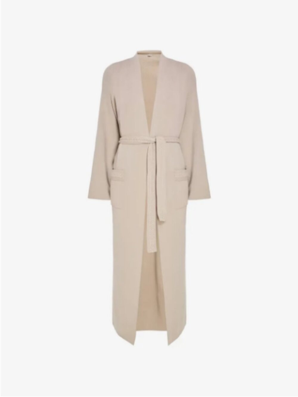La Perla belted braided-trim coat size S/M